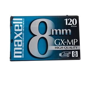 Maxell 8mm GX-MP High Quality 120 Camcorder Video Tape Cassette New Sealed